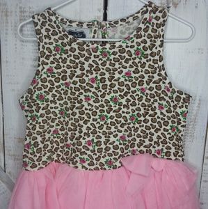Mud Pie leopard and pink dress size 5T